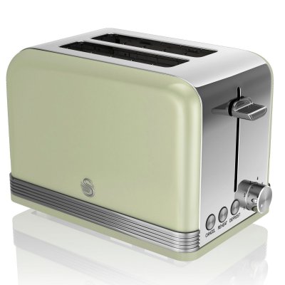 SWAN Grille-pain -  - ST19010GNEU - 2 Tranches - 6 Niveaux - Vintage Vert 800W