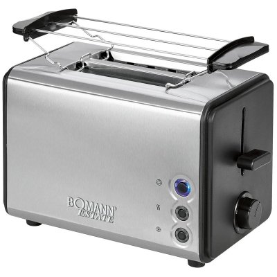 BOMANN Grille Pain Toaster 2 fentes inox, , TA 1371 CB, 850, Argent 