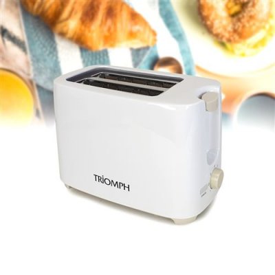 TRIOMPH Grille Pain  ETF1819 Blanc taupe - 700W - 2 fentes 