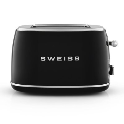 SWEISS Grille pain vintage 2 fentes -  - GRS9 - 850 W - Thermostat r&eacute;glable - Noir