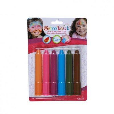 GRIM TOUT Grim'tout Crayons de Maquillage, Arc-en-Ciel, Petite Taille.