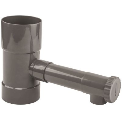 GT MARKET  R&eacute;cup&eacute;rateur d'eau de Pluie Gris pour goutti&egrave;re 100 mm
