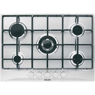 GLEM Gt755ix 1750w 230v 5 foyers induction acier inoxydable inox 