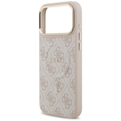 GUESS  4G PU Classic Logo MagSafe case pour iPhone 17 Pro Max rose - Neuf