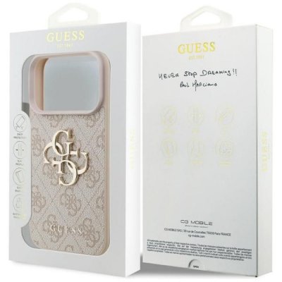 GUESS  Coque 4G Metal Logo Backcover Apple iPhone 17 Pro - Rose