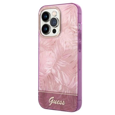 GUESS  &eacute;tui pour iPhone 14 Pro 6,1 &eacute;tui rigide rose - Neuf