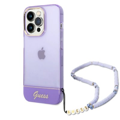 GUESS MAROQUINERIE Guess GUHCP14LHGCOHU Coque Rigide pour iPhone 14 Pro 6,1"" Violet/Violet