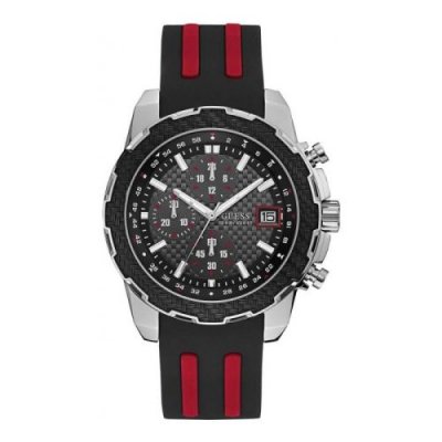 GUESS -Montre Chronographe pour Homme &agrave; movement Quartz en Silicone W1047G1