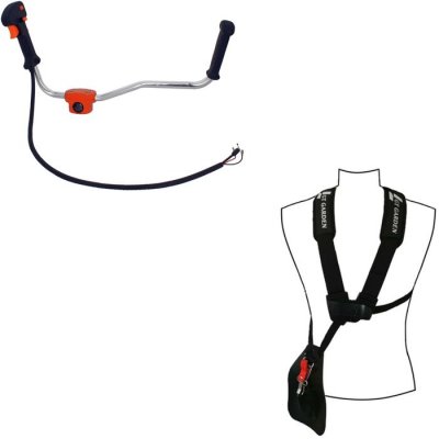 GT GARDEN Guidon et harnais pour d&eacute;broussailleuse