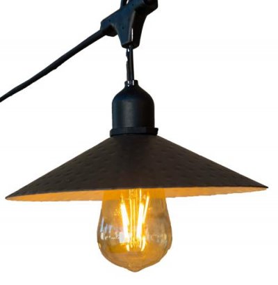 LUMISKY Guirlande ext&eacute;rieure led noir industrielle vintage vinty light