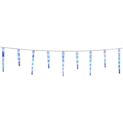 FEERIC LIGHTS & CHRISTMAS Guirlande lumineuse 10 Gla&ccedil;ons 63 lampes LED Effet TOMBEE DE NEIGE