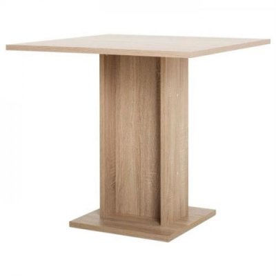 GUSTAVE Table a manger carree de 2 a 4 personnes classique decor chene - L 80 x l 80 cm