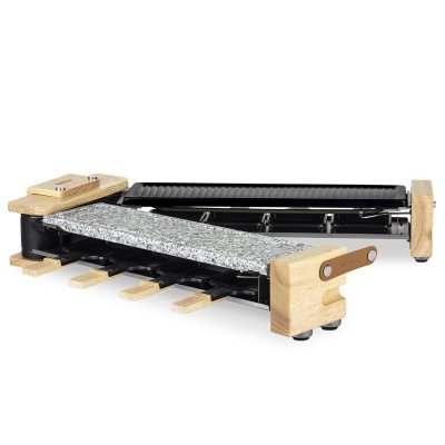 H.KOENIG  WOD360 - Raclette, pierre &agrave; cuire et grill 8 personnes design bois