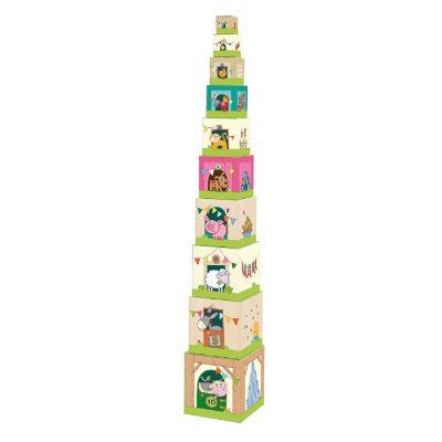HABA  - 5879 - Cubes &agrave; empiler A la campagne