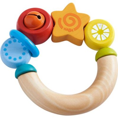 HABA  hochet &eacute;toile junior 9,5 x 9 cm bois
