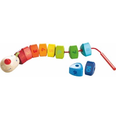 HABA  planche &agrave; b&acirc;tir en bois Figures dragon 11-pi&egrave;ces multicolore 