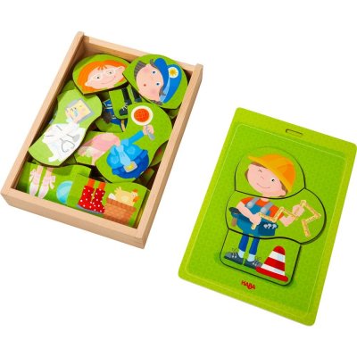 HABA  puzzle en bois beroepenmix 24 pi&egrave;ces