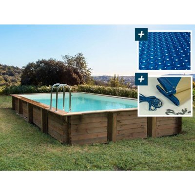 HABITAT ET JARDIN  Piscine Bois Tampa 145 7.20x4.20xH1.44m
