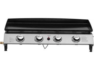 HABITAT ET JARDIN  - Plancha gaz 4 br&ucirc;leurs Jolly - 10 Kw - Gris