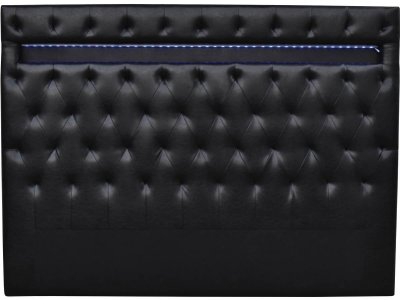 HABITAT ET JARDIN  - T&ecirc;te de lit D&eacute;co led - 149 cm - Noir