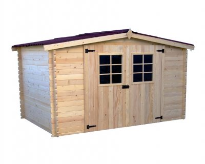 HABRITA  Abri de Jardin en Bois d&acute;&Eacute;pic&eacute;a Brut 9 m&sup2;