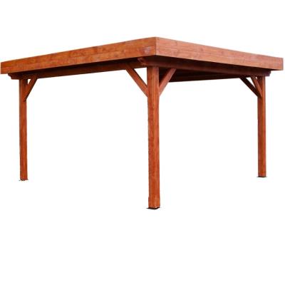HABRITA  Tonnelle Azal&eacute;e en Bois PEFC Toiture Bac Acier (354x354x240 cm)