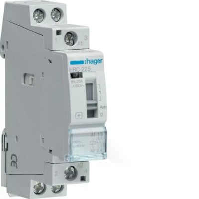 HAGER  - Contacteur &agrave; commande manuelle 25A, 2F, 230V- ERC225