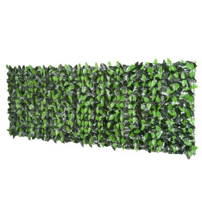 Haie artificielle feuilles de laurier - 3L x 1H m - feuillage r&eacute;aliste