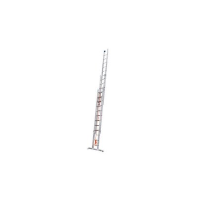HAILO  - Echelle coulissante &agrave; corde 3 plans 3x12 &eacute;chelons 150 kg