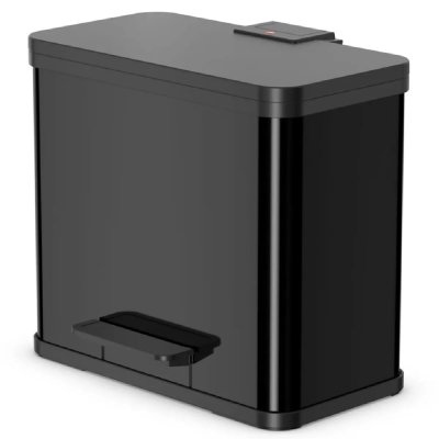 HAILO  poubelle a p&eacute;dale tri s&eacute;lectif &ouml;ko duo plus l noir 0630-260