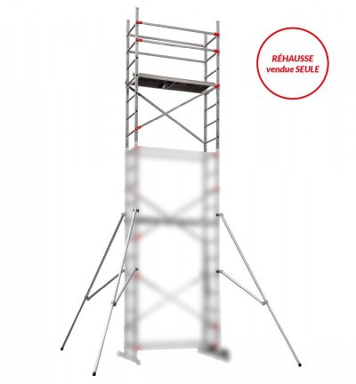 HAILO  R&eacute;hausse d'&eacute;chafaudage en aluminium 6m80 Fast&Lock 7