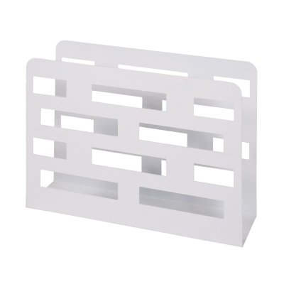 Haku M&ouml;bel 44398 Porte Journaux Acier Blanc 10 x 35 x 26 cm