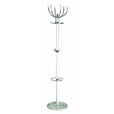 Haku m&ouml;bel 88391 porte manteaux acier/marbre chrom&eacute;-blanc 176 cm