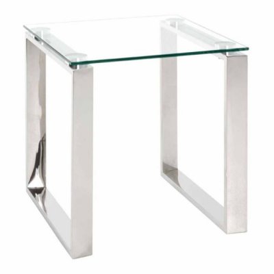 Haku M&ouml;bel Table Basse, Acier Inoxydable, L 42 X P 42 X H 45 cm