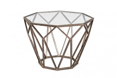 Haku M&ouml;bel Table Basse, M&eacute;tal, Bronze, L 55 X P 55 X H 38 cm