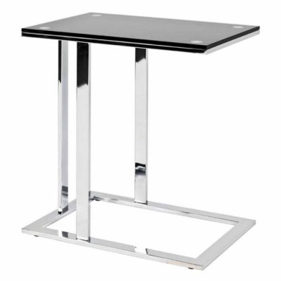 Haku M&ouml;bel Table Basse, M&eacute;tal, Noir Chrom&eacute;, L 54 X P 37 X H 58 cm