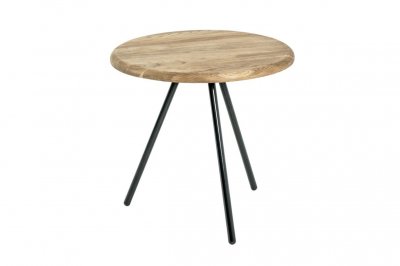 Haku M&ouml;bel Table D'Appoint, Bois Massif, Ch&ecirc;ne Noir, &Oslash; 40 X H 40 cm