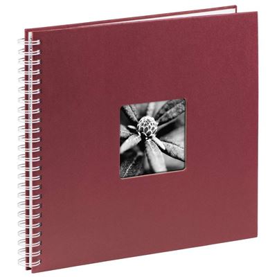 HAMA  Album &Agrave; Spirale Fine Art, 36 X 32 Cm, 50 Pages Blanches, Bordeaux