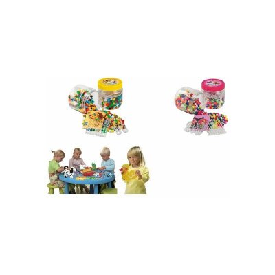 HAMA  Perles &agrave; repasser maxi + plaques, bo&icirc;te en plastique