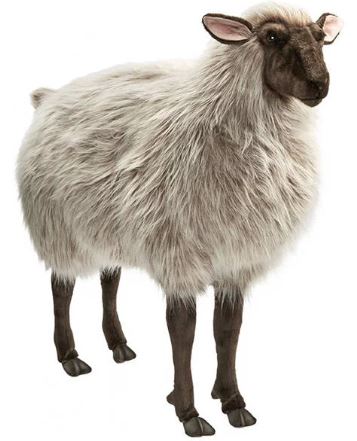 HANSA  peluche geante mouton brun 90 cm h 100 cm l 3595