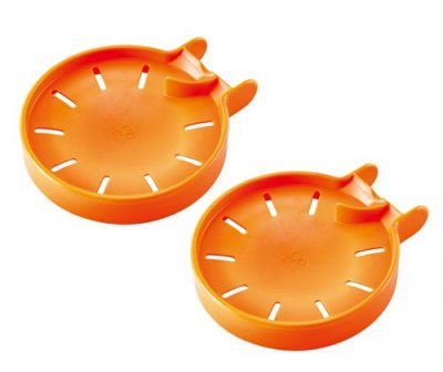 HAPE  bo&icirc;te de collection en marbre 2 pi&egrave;ces orange