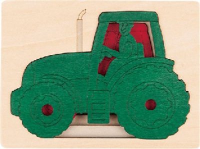 HAPE  casse-t&ecirc;te en forme de bois Cinq tracteurs juniors vierges 6-pi&egrave;ces 