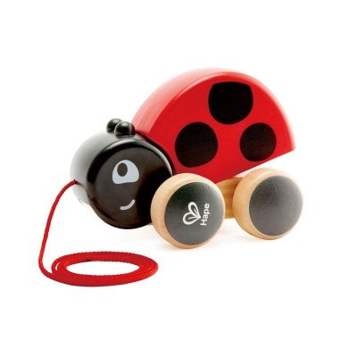  Hape E0362 Ladybug Pull Along Wooden Toy