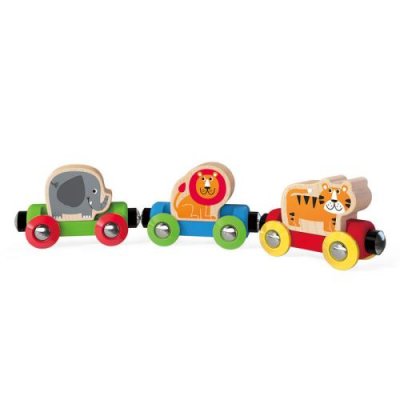 HAPE  E3807 Jungle Journey Railway Engine - My First Railway - Wooden Train Track Accessories