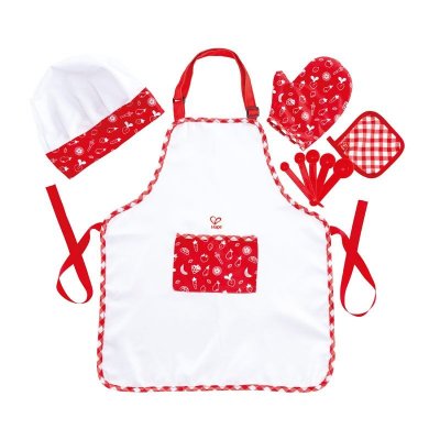 Hape ensemble de cuisine 9 pi&egrave;ces blanc/rouge