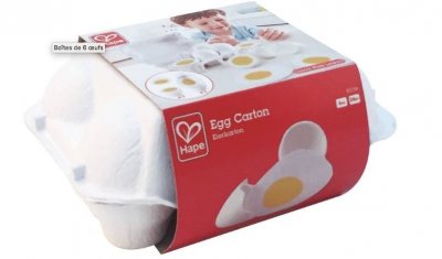 HAPE  - Jeu d'imitation en bois gamme cuisine - E3156 - Boite d'&oelig;ufs