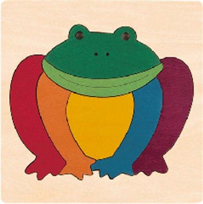 HAPE  puzzle en bois Rainbow Grenouille junior 8 pi&egrave;ces
