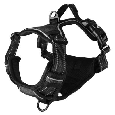FLAMINGO Harnais Balou Noir pour chien M 50-65 cm x 25 mm