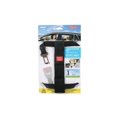 ZOLUX Harnais de s&eacute;curit&eacute; voiture pour chien - Taille XL - Noir
