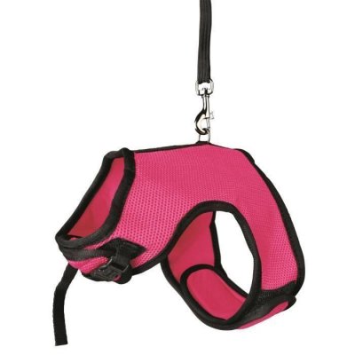 TRIXIE Harnais doux avec laisse 1,2 m pour grand lapins - couleur al&eacute;atoire